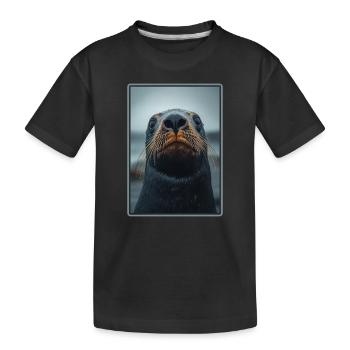 Sea Lions Sea Lion - Kids' Premium Organic T-Shirt - black - Front