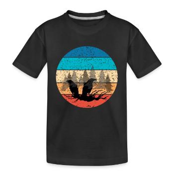 Ravens - Kids' Premium Organic T-Shirt - black - Front