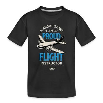 Instructeur de vol Une histoire courte Instructeur de vol - T-shirt bio Premium Enfant - noir - Devant