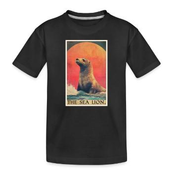 Sea Lions Sea Lion - Kids' Premium Organic T-Shirt - black - Front