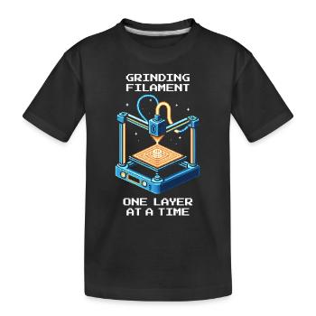 Filament Layer by Layer | 3D Printing Printing Quality - Kids' Premium Organic T-Shirt - black - Front