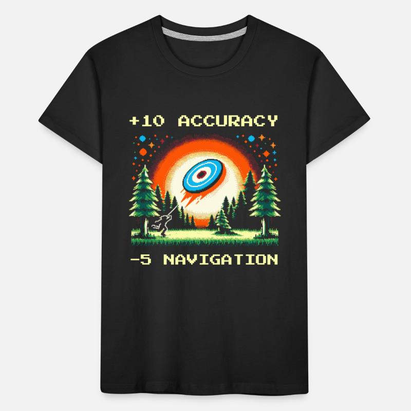 +10 de précision | Technique de disc golf Objectifs de la trajectoire de vol T-shirt bio Premium Enfant