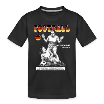 German Fußballspielerin Shirt: Faulspiel mit Folge - Kinder Premium Bio T-Shirt - Schwarz - Vorne