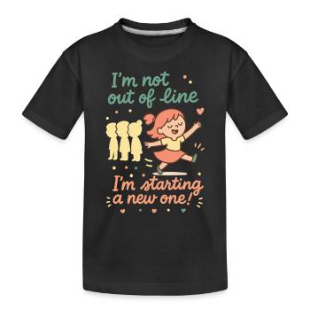 Ballet Love Real Girls Start New Line - Kids' Premium Organic T-Shirt - black - Front