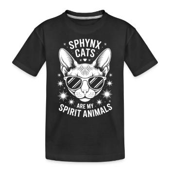 Chat Sphynx Disant Drôle Chat Sphynx Cadeau - T-shirt bio Premium Enfant - noir - Devant