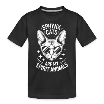 Chat Sphynx Disant Drôle Chat Sphynx Cadeau - T-shirt bio Premium Enfant - noir - Devant