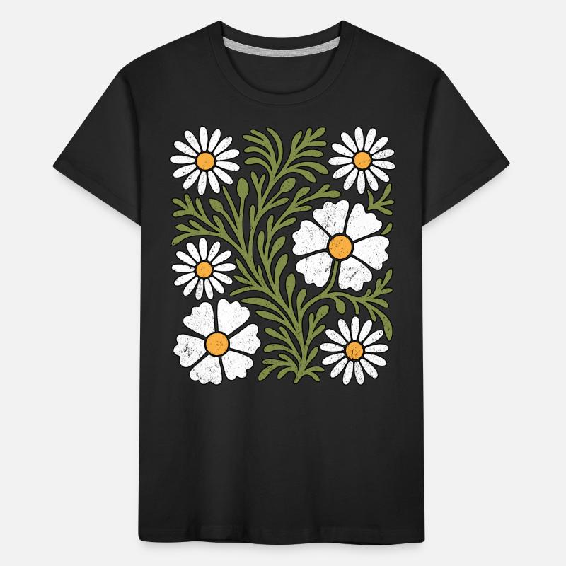 Boho Gänseblümchen Kinder Premium Bio T-Shirt