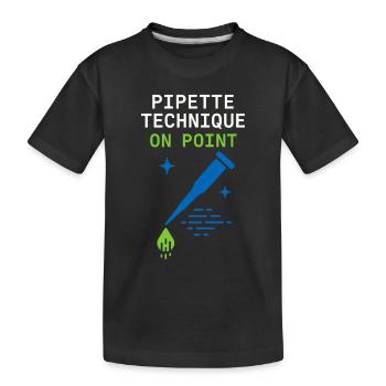Technicien de laboratoire clinique Science diagnostique Nerd des données - T-shirt bio Premium Enfant - noir - Devant