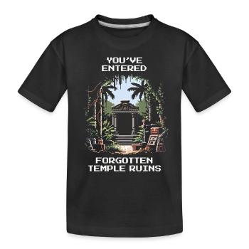 Temple oublié | Archéologie Ruines Fouilles - T-shirt bio Premium Enfant - noir - Devant