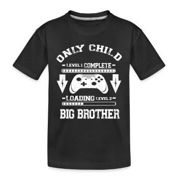 Only Child Level Complete - Laoding Level Big - Kinder Premium Bio T-Shirt - Schwarz - Vorne