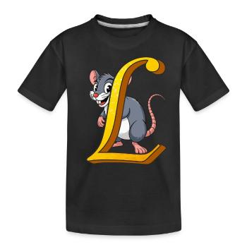 LETTRE L - T-shirt bio Premium Enfant - noir - Devant