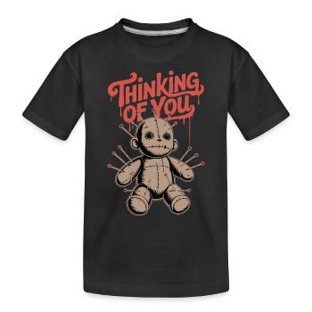 ICH DENKE AN DICH, VOODOO - Kinder Premium Bio T-Shirt - Schwarz - Vorne
