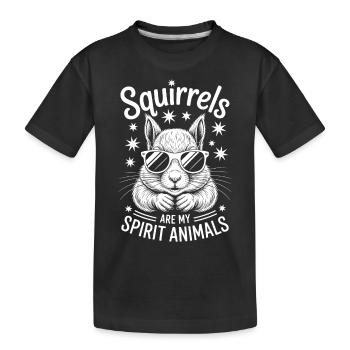 Écureuil disant drôle drôle d’écureuil cadeau - T-shirt bio Premium Enfant - noir - Devant