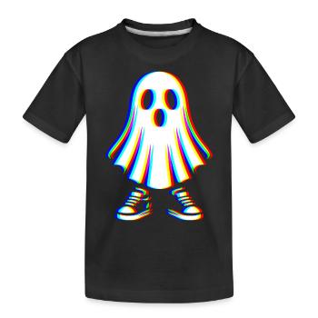 Glitch Geist – Spooky Style - Kinder Premium Bio T-Shirt - Schwarz - Vorne