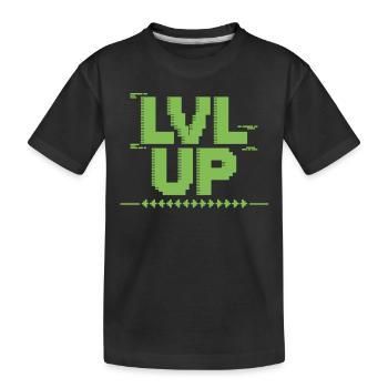 Level Up Gamer Shirt - Kids' Premium Organic T-Shirt - black - Front