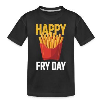French Fries Friday - Funny Fast Food Weekday - Kids' Premium Organic T-Shirt - black - Front