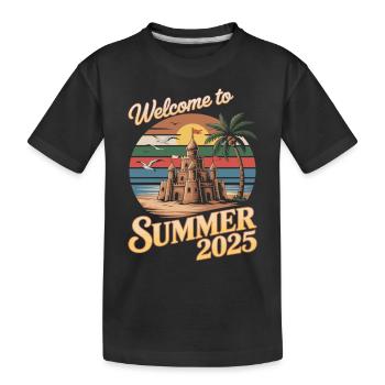 Bienvenue à l’été 2025 - T-shirt bio Premium Enfant - noir - Devant