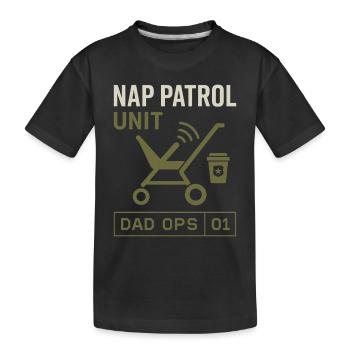 Nursery Dad Fatherhood Pride - Kids' Premium Organic T-Shirt - black - Front