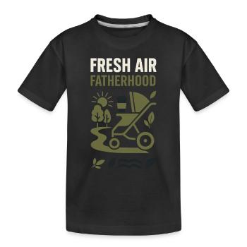 Nursery Dad Fatherhood Pride - Kids' Premium Organic T-Shirt - black - Front