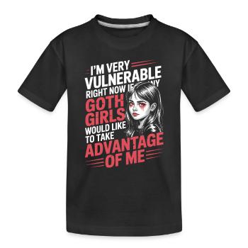 Goth Girl Sarcastic Goth Mommy Quote - Kinder Premium Bio T-Shirt - Schwarz - Vorne