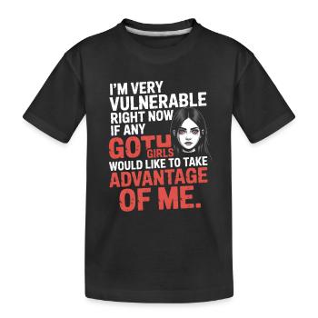 Goth Girl Sarcastic Goth Mommy Quote - Kinder Premium Bio T-Shirt - Schwarz - Vorne