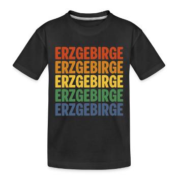 Erzgebirge Retro - Kinder Premium Bio T-Shirt - Schwarz - Vorne