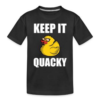 Keep It Quacky - Gummientchen Rubber Duck Duckie - Kids' Premium Organic T-Shirt - black - Front