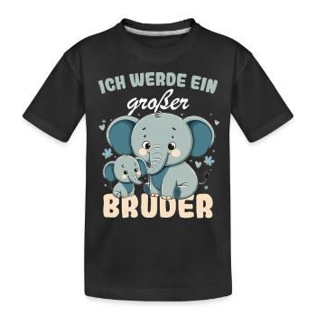 Annoncer la progéniture | Je vais être un grand frère en 2026 - T-shirt bio Premium Enfant - noir - Devant