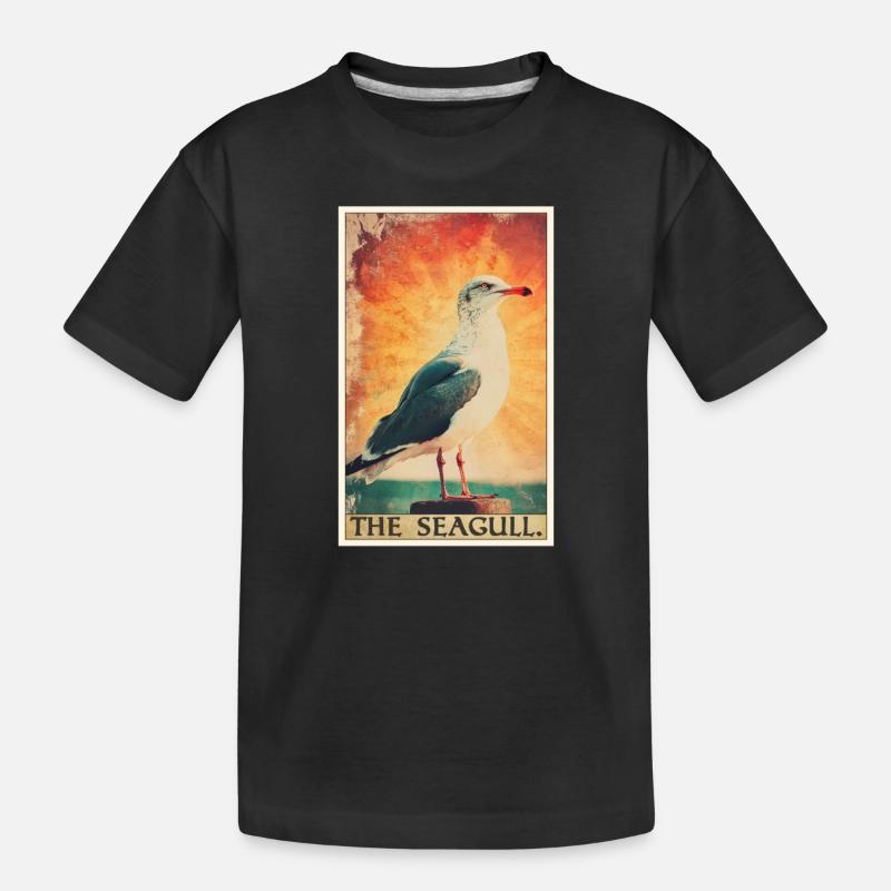 Möwen Möwe - Kinder Premium Bio T-Shirt - Schwarz