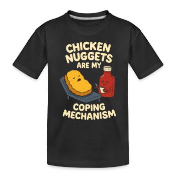 Crispy Nugget Queen Fast Food Obsession Vibes - T-shirt bio Premium Enfant - noir - Devant