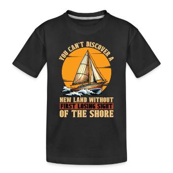 Navigation On ne découvre pas un nouveau voilier - T-shirt bio Premium Enfant - noir - Devant