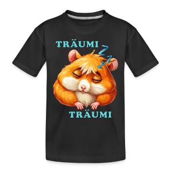 HAMSTER SOMMEIL RÊVEUR RÊVEUR - T-shirt bio Premium Enfant - noir - Devant