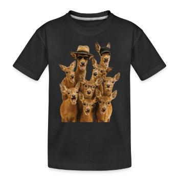 Reh - Kinder Premium Bio T-Shirt - Schwarz - Vorne