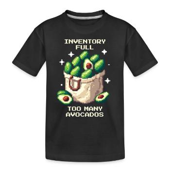 Inventaire plein | Surcharge d’avocat dans le style pixel - T-shirt bio Premium Enfant - noir - Devant