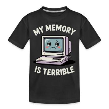 Mein Gedächtnis ist schrecklich Lustig Computer Lustig Codierung - Kinder Premium Bio T-Shirt - Schwarz - Vorne