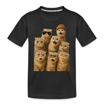 Schottische Faltohr - Kinder Premium Bio T-Shirt - Schwarz - Vorne
