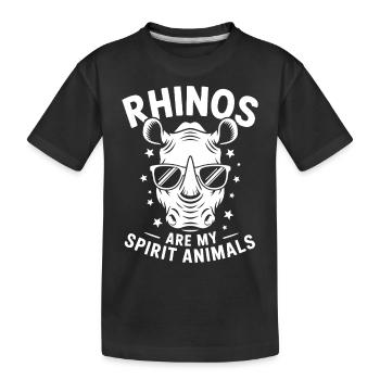 Nashorn Spruch Nashörner Lustiges Nashorn Geschenk - Kinder Premium Bio T-Shirt - Schwarz - Vorne