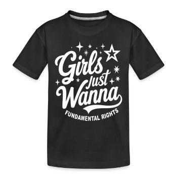 Les filles veulent simplement des droits fondamentaux - T-shirt bio Premium Enfant - noir - Devant