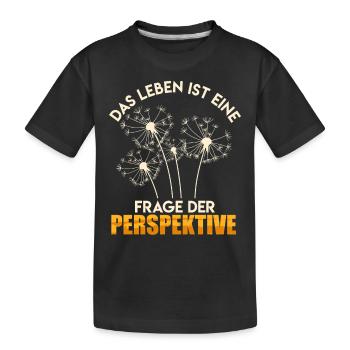 Philosophe DAS LEBEN EINE FRAGE DER PERSPEKTIVE - Kinder Premium Bio T-Shirt - Schwarz - Vorne