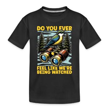 Ornithologie Avez-vous l’impression que nous sommes des gardiens d’oiseaux - T-shirt bio Premium Enfant - noir - Devant