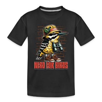 Ornithologie Nerd Pour Oiseaux Zoologiste Ornithologue - T-shirt bio Premium Enfant - noir - Devant