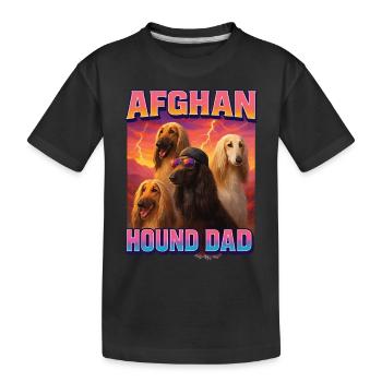 Afghanischer Windhund - Kinder Premium Bio T-Shirt - Schwarz - Vorne