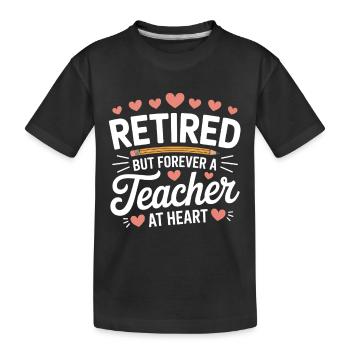 Enseignant à la retraite - T-shirt bio Premium Enfant - noir - Devant