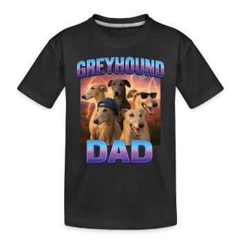 Windhund - Kinder Premium Bio T-Shirt - Schwarz - Vorne