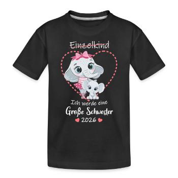 Announcing offspring I'm going to be a big sister in 2026 - Kids' Premium Organic T-Shirt - black - Front