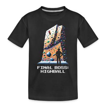 Combat final : Highball | Bloc Pixel Art - T-shirt bio Premium Enfant - noir - Devant