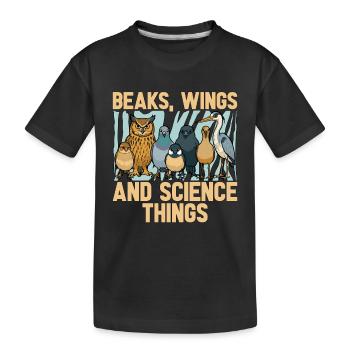Ornithologie Becs Ailes Et Science Ornithologue - T-shirt bio Premium Enfant - noir - Devant