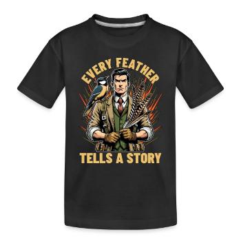 Ornithologie : chaque plume raconte une histoire Zoologiste - T-shirt bio Premium Enfant - noir - Devant