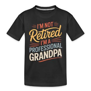 Lustiger Opa Spruch Ruhestand Großvater - Kinder Premium Bio T-Shirt - Schwarz - Vorne