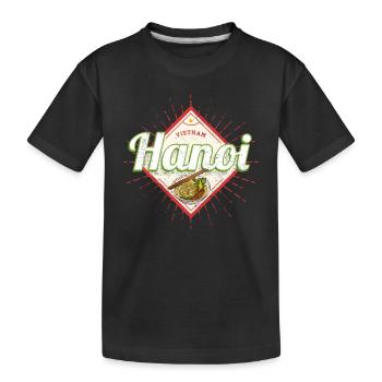 Hanoi Stadt Vietnam Pho Nudel Suppe Souvenir - Kinder Premium Bio T-Shirt - Schwarz - Vorne